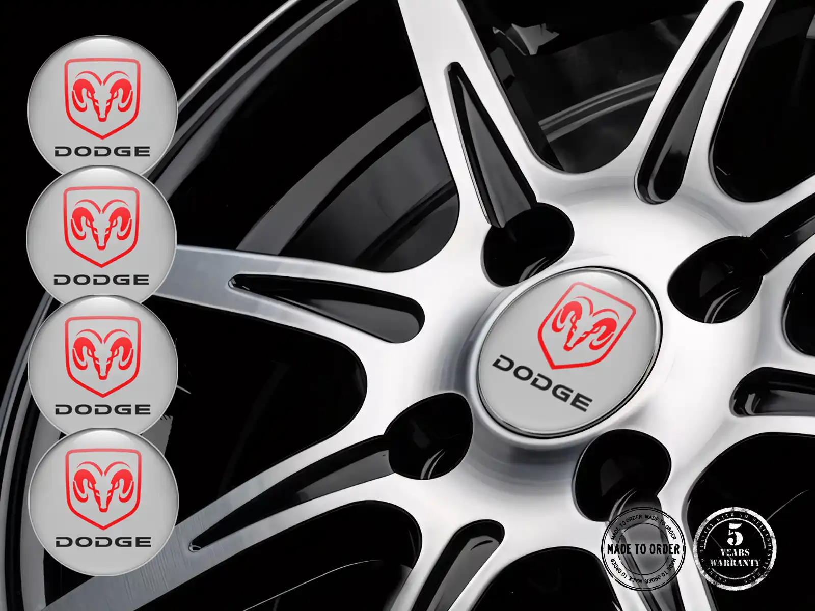 Dodge Rademblem Ausgabe Premium Gewölbte Aufkleber